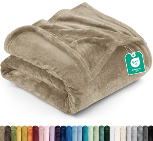 Image of Utopia Bedding Ultra Soft Fleece Bed Blanket Twin Size Camel (90x66 Inches)