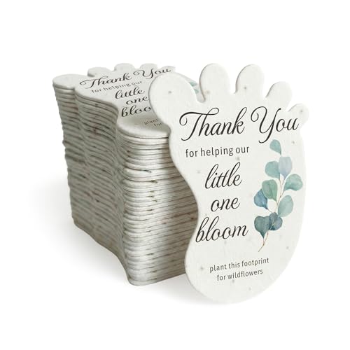 24 Etiquetas de regalo huella verde de papel plantable con semillas ecológicas para fiestas