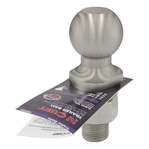 CURT 40051 Stainless Steel Trailer Hitch Ball, 3,500 lbs, 1-7/8-Inch Diameter, 1 x 2-1/8-Inch Shank - Thumbnail 6