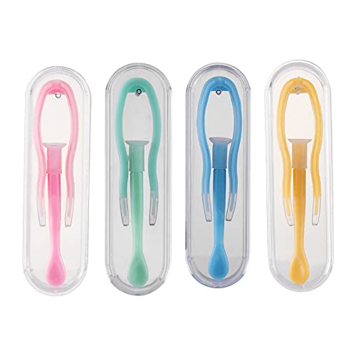 Pinzette per Lenti a Contatto, Inseritore per Lenti Contatto, Strumento per la Rimozione Delle Lenti a Contatto, Con Ventosa Silicone, per Viaggi Attività all'Aperto, 4 Colori, 8 Pezzi