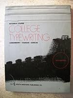 College Typewriting; Intensive Course B000X5T1VQ Book Cover
