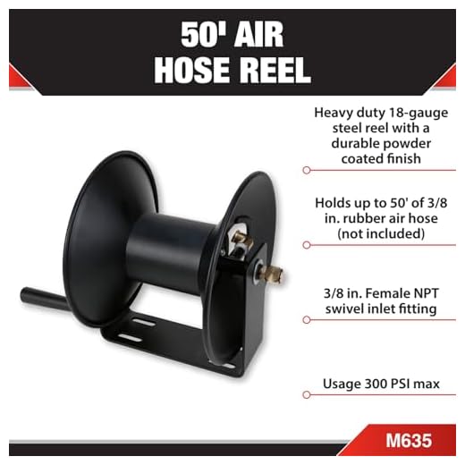 Performance Tool M635 50' Air Hose Reel