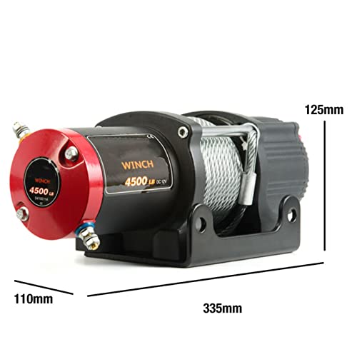 Winche eléctrico DOLUNTO 12V 4500lb resistente ATV remolque miniatura 4