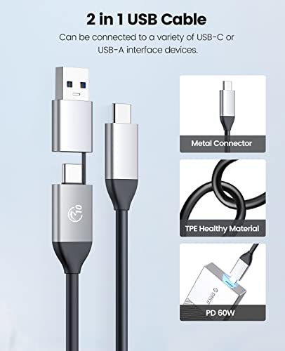 Image of ORICO Upgraded Aluminum M.2 NVMe SSD Enclosure to USB C USB 3.2 /3.1 Gen 2 (10Gbps) to NVMe PCI-E M-Key SSD External Adapter Support UASP Trim Smart (Fits NVMe SSDs 2230 /2242 /2260 /2280) -M222-Silver