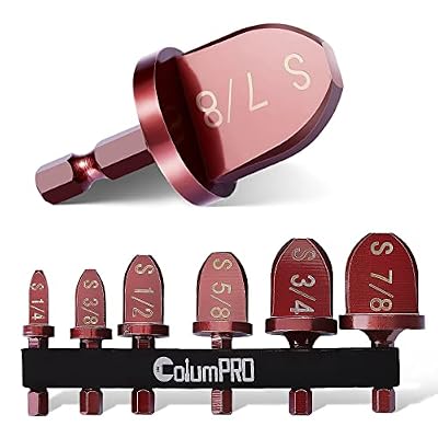 ColumPRO HVAC Repairing Tools, Air Conditioner Copper Pipe Expander Swaging Tool, 1/4 Inch Hex Shank Copper Pipe Flaring Tool Tube Expander,1/4''? 3/8''?1/2''? 5/8''?3/4''?7/8''Bits