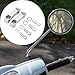 Aymzbd Motorcycle Mirror Extension Mirror Mount Riser Adapter Mirror Handlebar Mount, Silver