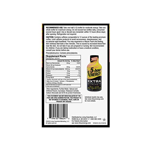 5-Hour Energy Shot, Extra Strength, Strawberry Banana (1.93 oz, 24 pk.)