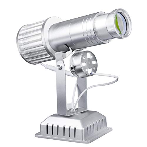 AHWZ Lámpara De Proyector GOBO 15W 25W 35W 50W Imagen De Proyector De Imagen De Logo Personalizado para La Tienda De La Empresa Bar De Hotel Cartel De Boda Publicidad,Plata,50W