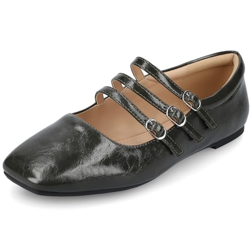 Journee Collection Women's Darlin Mary Jane Square Toe Flats