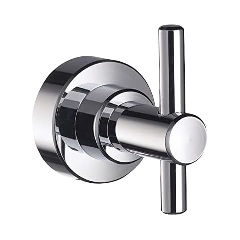 ECKOREA® Polished Chrome Robe & Towel Hook ECK-280O, Durable Zinc Alloy, Wall-Mounted, Screw-in Cover