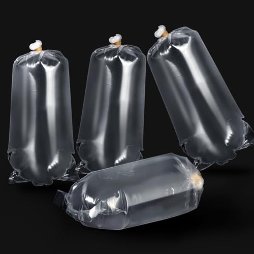 Image of Fish Bags 100 Packs, 4x10 inch Round Bottom Double Seal Clear Live Fishes Bags Fish Transport Container for Small Fishes and Shrimp (Ultimate 3 mil, 100 Pack)