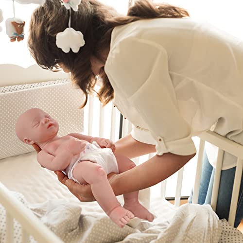 Babeside Lifelike Reborn Baby Dolls 16-In Full Platinum Silicone Reborn Baby Girl Realistic-Newborn Baby Doll Sleeping Girl Real Life Baby Dolls With Feeding Kit & Gift Box #TOP4