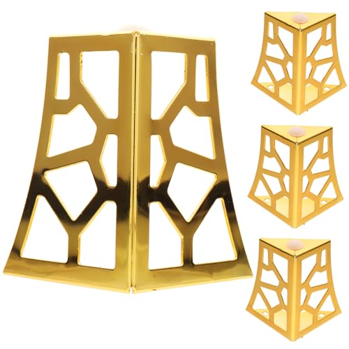 Patas de metal doradas resistentes juego de 4 soportes de mueble 2