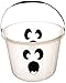 Amscan Family Friendly Halloween Glow‑In‑The‑Dark Ghost Pail (Pack Of 1), White, 7" x 8 5/8"