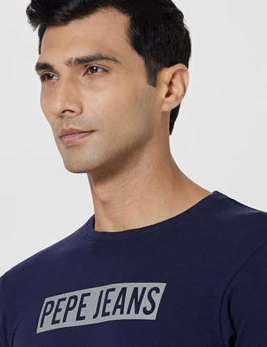 Image of Pepe Jeans Men T-Shirt|Cotton|Slim Fit