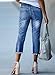 Sidefeel Women's Capri Jeans Trendy 2025 High Waisted Stretchy Straight Leg Raw Hem Capri Pants Sky Blue Size 6