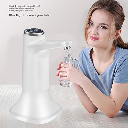 Pompe à eau électrique avec socle, distributeur d'eau rechargeable par USB, pompe à eau automatique portable pour la maison, la cuisine, le bureau (noir)