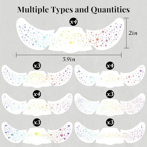 24pcs Holographic Glitter Freckle Patches