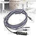 GLOGLOW 3 in 1 DC Power Cable, Greylong 3 Meter Extension Cord for Mini Dish Antenna, Type C Car Charger with Construction, RV, Trucks