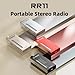 FiiO RR11 Portable HiFi FM Stereo Radio Receiver with Analog PVR Tuning, BASS+3D Sound Effects, 64MHz-108MHz (Silver, Hi-Res Audio Certified)