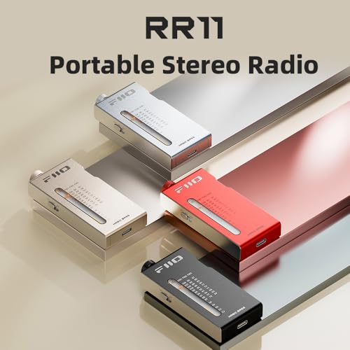 FiiO RR11 Portable HiFi FM Stereo Radio Receiver with Analog PVR Tuning, BASS+3D Sound Effects, 64MHz-108MHz (Titanium Gold) by FiiO - Image 2