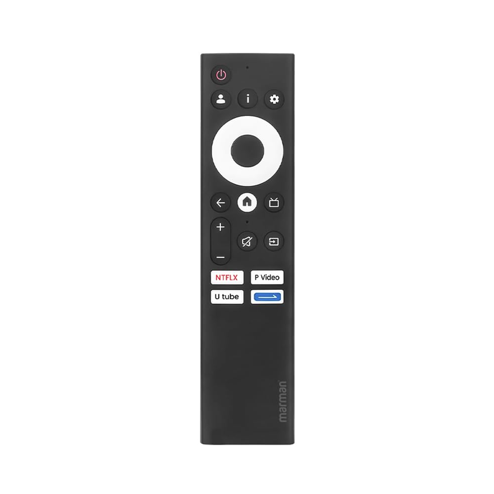 marman® Compatible with Sens Dwinci Google Tv Remote Control Suitable for Models SENS50WGSUHD SENS55WGSQLED SENS65WGSQLED SENS40WGSFHD Smart 4K LED UHD FHD QLED Television Without Voice Command