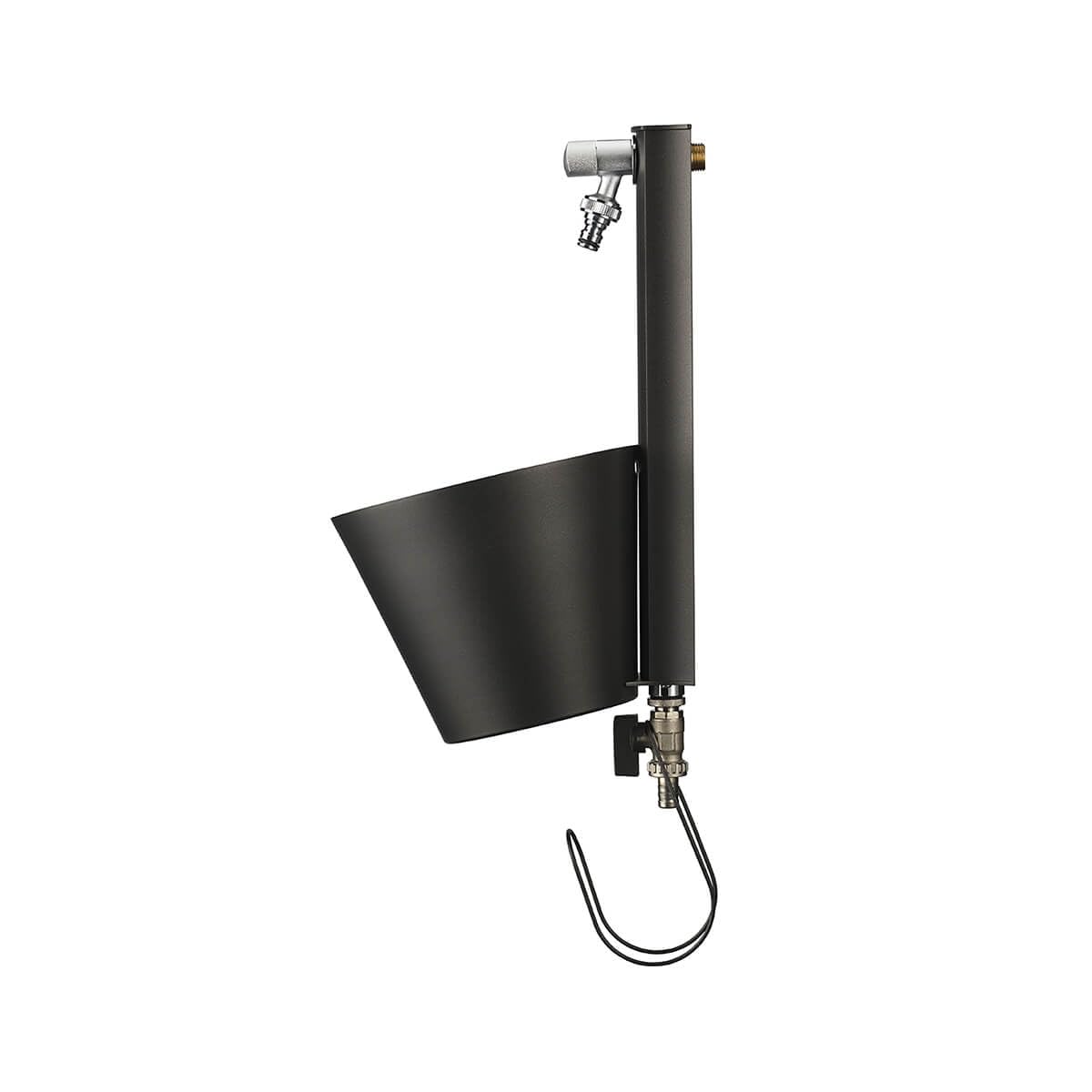 Fontana a Parete da Giardino con doppio Rubinetto 49x23x26,6 cm Belfer 42/PRS Tortora