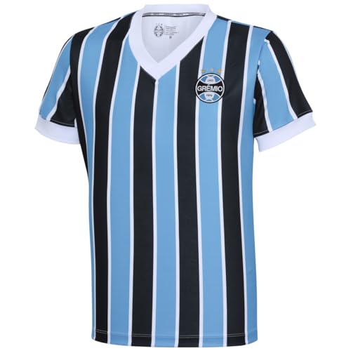 Camiseta Gr&ecirc;mio Tricolor Masculina, Azul/Preto, G