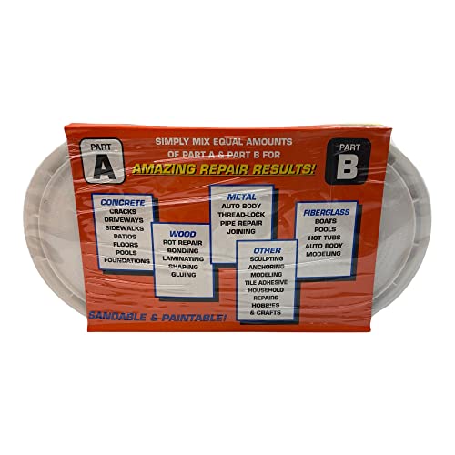 Polygem LCR Epoxy Crack Sealer & Repair Paste - High Strength 2 Component System for Concrete, Wood, Fiberglass, Metal, Plastic, Glass & More