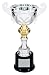 Silver / Gold Metal Cup Trophy - 10 Inch Tall Love Cup - Engraved Plate Upon Request - Decade Awards