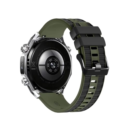 [PLYYQZM] 22mm�V���R���o���h,�ɍ��� Hua wei Watch 5 GT6 GT5 Pro GT4 46mm Ultimate�����u���X���b�g�ɓK�p(Army green black,For GT5 Pro 46mm)