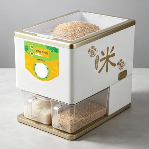 Fresadora de arroz, 8 niveles ajustables, rendimiento de 250-500 g/min, molienda continua, separación automática de salvado de arroz