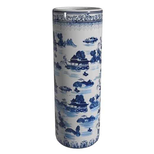 Blue and White Porcelain Umbrella Stand