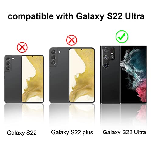 Tiuyao Camera Lens Protector For Samsung Galaxy S22 Ultra, Anti Scratch Tempered Glass Back Camera Lens Protector Aluminum Alloy Lens Ring Cover Fit For Samsung Galaxy S22 Ultra (Multi-Color) #TOP6