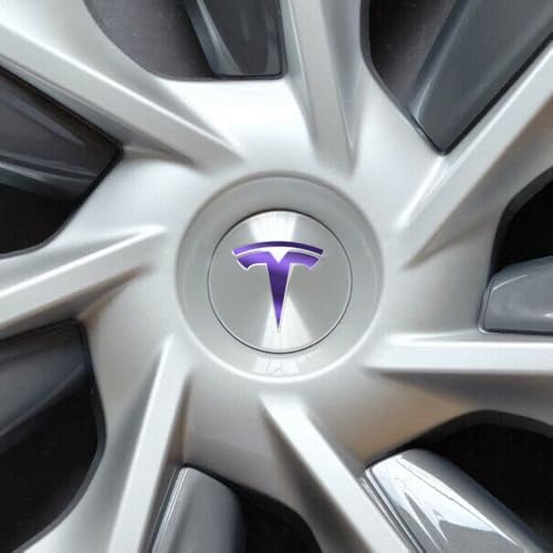 Image of IPG Compatible with Model Y Decal (8 Logo Set) Stickers Set Personalize Your Vehicle (Metallic Purple)