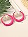 Colorful Hoop Earrings for Women 80s 90s Neon Dangle Earrings Retro Matte Big Hoop Earring Chunky Exaggerated Earring Y2k Jewelry Neon Costume Accessories Hot Pink