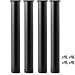 Drenky Patas para Mesas Regulables, Negro Patas para Muebles Ajustables 30cm de Acero Inoxidable Altura Regulable de 0-15 mm con Tornillos, 4 piezas