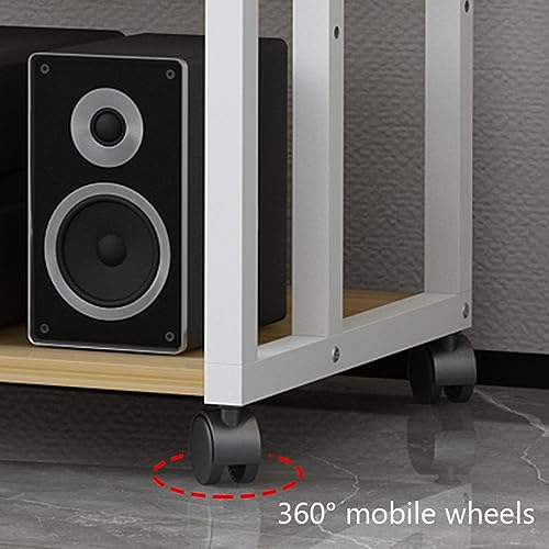 Support audio avec roulettes pour ajuster la hauteur de vos lecteurs - 4