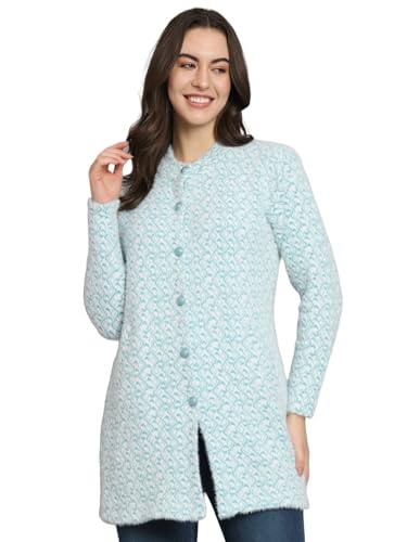 Image of eWools Women's Winterwear Woolen Long Coat Sweater Cardigans