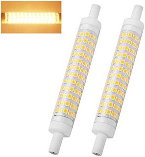 10W LED R7S Bulb 118mm Dimmable Warm White 2700K 100W Halogen J118 Replacement ,Dimension 15mm X 118mm 230V Double Ended R7S Base Tube 360 Beam Angle , 2 Pack