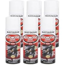 Rust-Oleum 252468 Automotive Enamel Spray Paint, 12 oz, Gloss White, 6 Pack