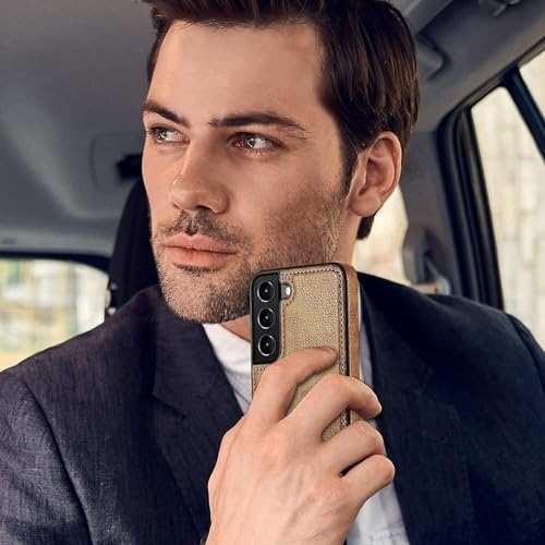 Image of Luxury Leather for Samsung Galaxy S24 5G Back Cover Case (Brown)