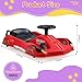 Crazy Drift Car for Kids 8-13, 36V Electric Go Kart with 360° Drift, 3 Speeds, Bluetooth Music & LED Lights, High/Low Speed Ride-On Toy Red US