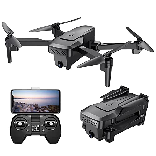 Drone GPS con cámara de definición 4K Real, Drone con Tiempo de Vuelo de 18 Minutos, Cuadricóptero Plegable, Puede Regresar a Casa, Sígueme, Modo sin Cabeza, Mantenimiento de Altitud