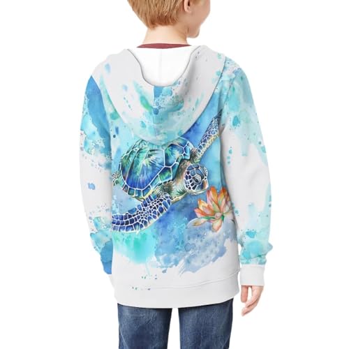 Kids Zip Up Hoodie Fashion Sweatshirt for Girls Boys Size 6-16 Years Old4