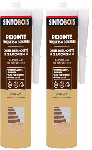 Joints Multi-Matériaux Chêne Clair SINTO 300ml - Lot de 2 Mastics Isolants pour Accès Difficiles