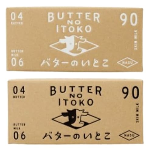 バターのいとこ ミルク味+塩キャラメル味セット 各3枚入り 「ミルク味 1箱 3個入り」 「塩キャラメル味 1箱 3個入り」