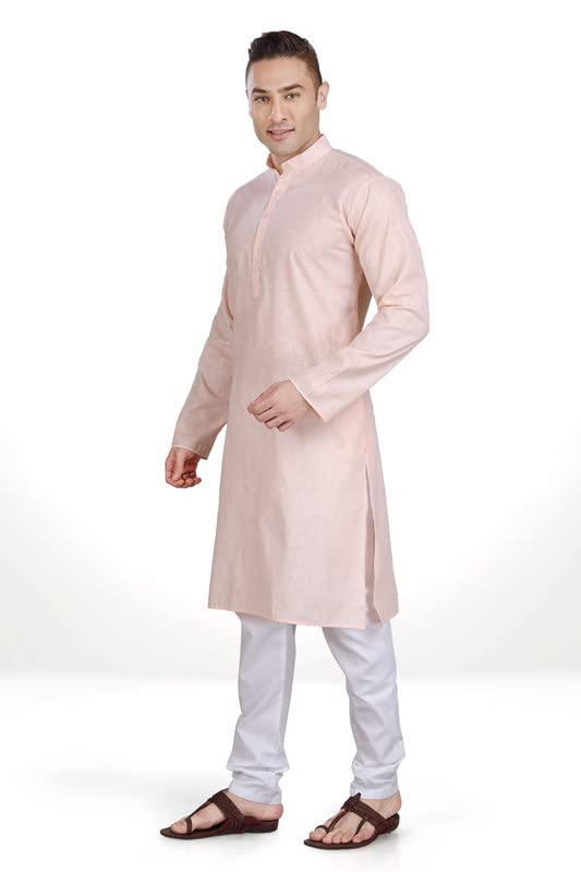 Image of RG DESIGNERS Linen Look Kurta Set for Mens