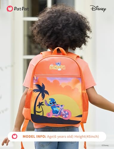 Image of Disney Lilo & Stitch Boys /Girls Backpack for Elementary Kindergarten TK 12L | Water-Stain-Tear-Resistant Fabric, Lightweight 350g, Ergonomic Padded Adjustable Straps, Chest Strap Support, Large Capacity