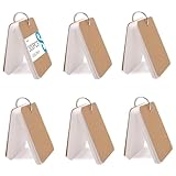 Koogel Index Cards,300 Pieces 2.2 x 3.5 Inches Flash Cards White Study Cards Note Cards Kraft Paper Cards Study Supplies with Binder Ring (50 Sheets per Set)